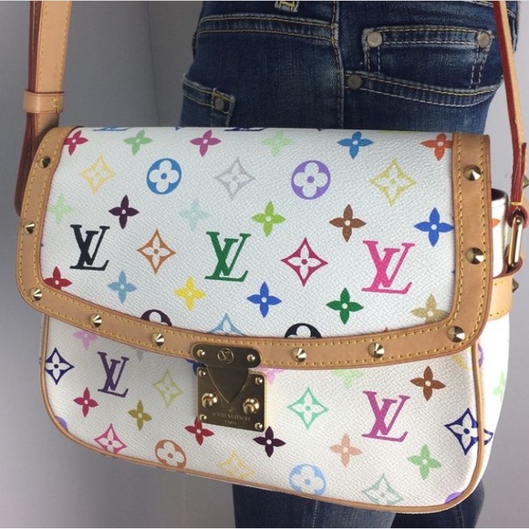💎✨ COLLECTABLE ✨💎 SOLOGE LOUIS VUITTON MULTICOLOR CROSSBODY DISCONTINUED - Picture 4 of 15